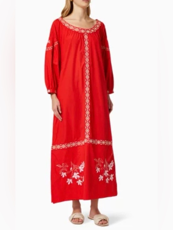 Dresses & Skirts - ❤️JUAN DE DIOS BUGANVILIAS EMBROIDERED MAXI CORTON DRESS NWT❤️